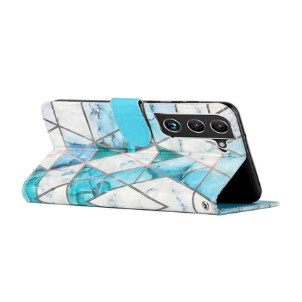 For Samsung Galaxy S22+ 5G 3D Pattern Horizontal Flip PU Leather Phone Case(Marble)-garmade.com