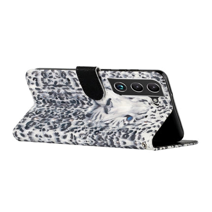 For Samsung Galaxy S22+ 5G 3D Pattern Horizontal Flip PU Leather Phone Case(Leopard)-garmade.com
