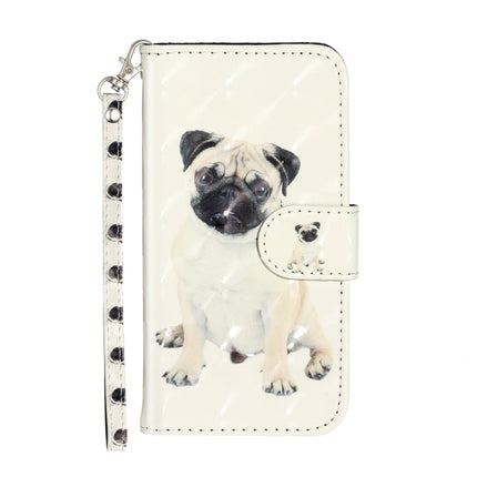 For Samsung Galaxy S22+ 5G 3D Pattern Horizontal Flip PU Leather Phone Case(Pug)-garmade.com