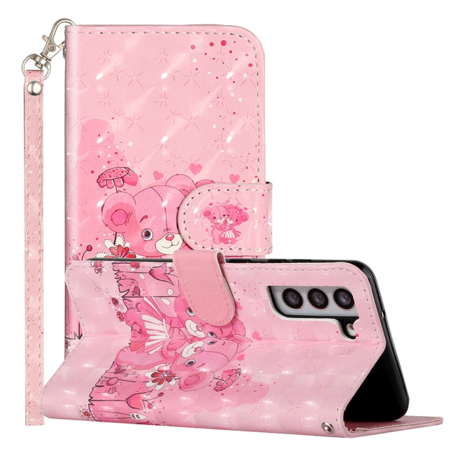 For Samsung Galaxy S22+ 5G 3D Pattern Horizontal Flip PU Leather Phone Case((Little Bear)-garmade.com