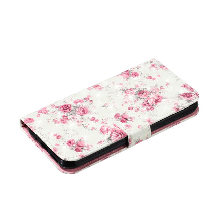 For Samsung Galaxy S22+ 5G 3D Pattern Horizontal Flip PU Leather Phone Case(Rose Flower)-garmade.com