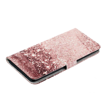 For Samsung Galaxy S22 5G Colored Drawing Marble Pattern PU Leather Phone Case(Rose Gold)-garmade.com