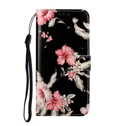 For Samsung Galaxy S22+ 5G Colored Drawing Marble Pattern PU Leather Phone Case(Azalea)-garmade.com