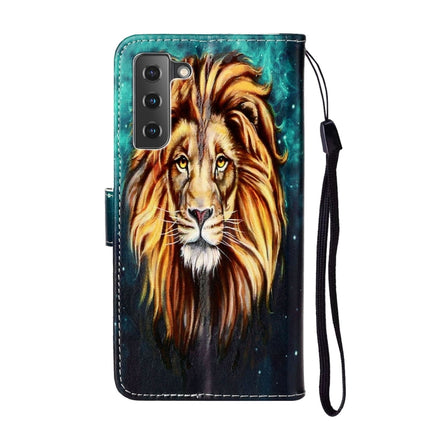 For Samsung Galaxy S22+ 5G Oil Embossed Pattern PU Leather Phone Case(Lion)-garmade.com
