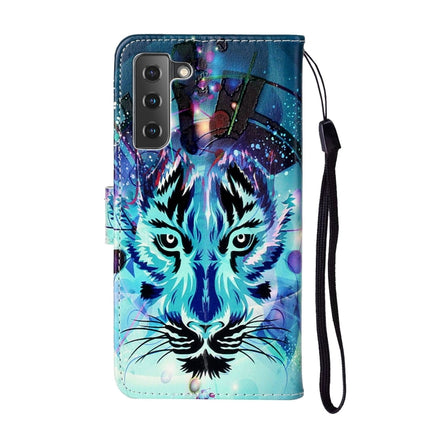 For Samsung Galaxy S22+ 5G Oil Embossed Pattern PU Leather Phone Case(Tiger)-garmade.com