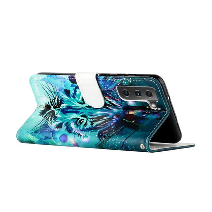 For Samsung Galaxy S22+ 5G Oil Embossed Pattern PU Leather Phone Case(Tiger)-garmade.com