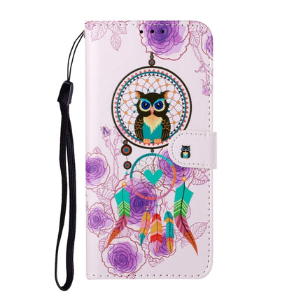 For Samsung Galaxy S22+ 5G Oil Embossed Pattern PU Leather Phone Case(Owl Wind Chimes)-garmade.com