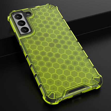 For Samsung Galaxy S22+ 5G Honeycomb PC + TPU Phone Case(Green)-garmade.com