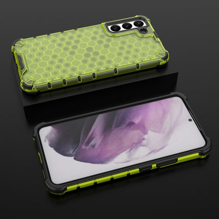 For Samsung Galaxy S22+ 5G Honeycomb PC + TPU Phone Case(Green)-garmade.com
