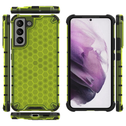 For Samsung Galaxy S22+ 5G Honeycomb PC + TPU Phone Case(Green)-garmade.com