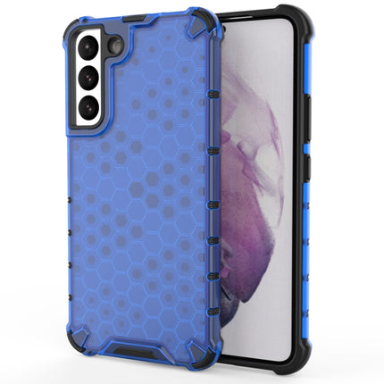 For Samsung Galaxy S22+ 5G Honeycomb PC + TPU Phone Case(Blue)-garmade.com