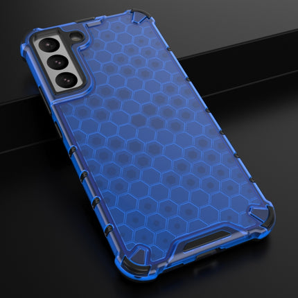 For Samsung Galaxy S22+ 5G Honeycomb PC + TPU Phone Case(Blue)-garmade.com