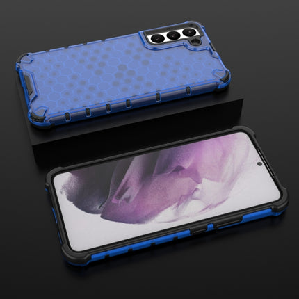 For Samsung Galaxy S22+ 5G Honeycomb PC + TPU Phone Case(Blue)-garmade.com
