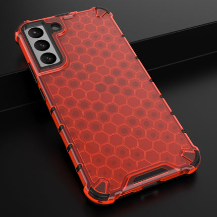 For Samsung Galaxy S22+ 5G Honeycomb PC + TPU Phone Case(Red)-garmade.com