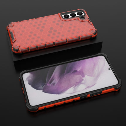 For Samsung Galaxy S22+ 5G Honeycomb PC + TPU Phone Case(Red)-garmade.com