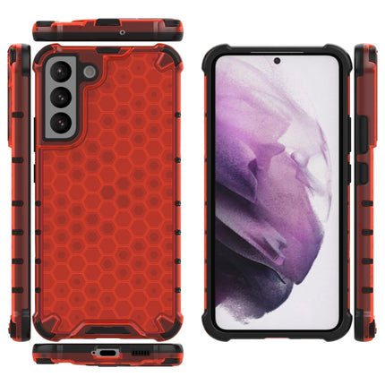 For Samsung Galaxy S22+ 5G Honeycomb PC + TPU Phone Case(Red)-garmade.com