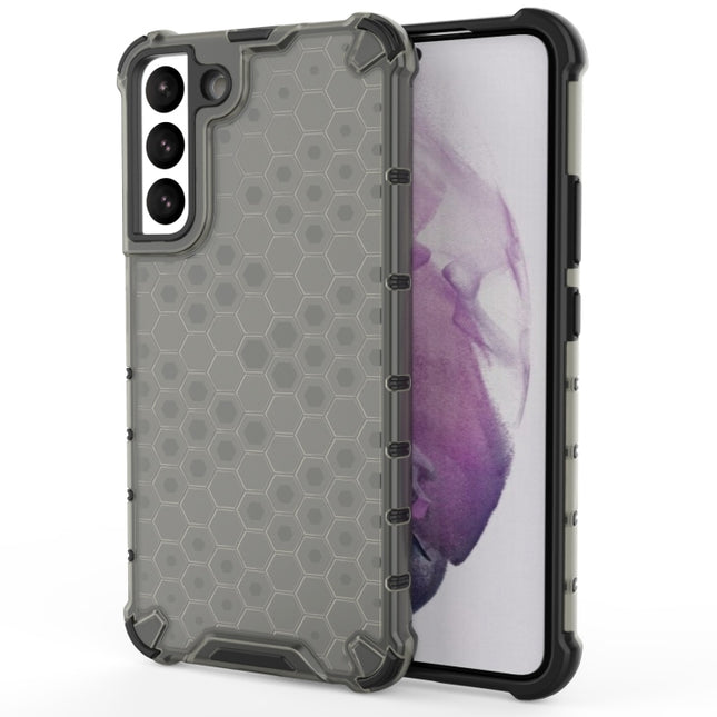 For Samsung Galaxy S22+ 5G Honeycomb PC + TPU Phone Case(Black)-garmade.com