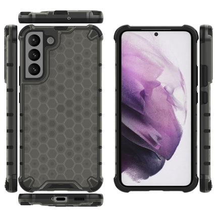 For Samsung Galaxy S22+ 5G Honeycomb PC + TPU Phone Case(Black)-garmade.com