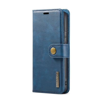 For Samsung Galaxy S22+ 5G DG.MING Crazy Horse Texture Detachable Magnetic Leather Phone Case(Blue)-garmade.com