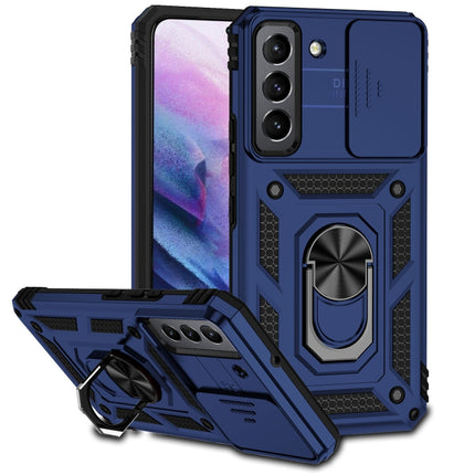For Samsung Galaxy S22+ 5G Sliding Camshield Holder Phone Case(Blue)-garmade.com