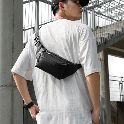 cxs-321 Adjustable Oxford Cloth Waist Bag for Men, Size: 32 x 12 x 6cm(Silver)-garmade.com