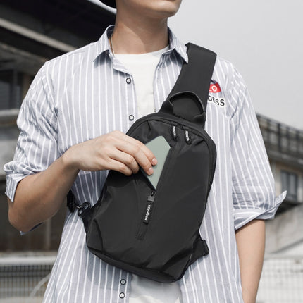 cxs-7101 Adjustable Oxford Cloth Chest Bag for Men with Glasses Hang Belt(Black)-garmade.com