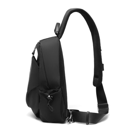 cxs-7102 Adjustable Oxford Cloth Chest Bag for Men, Size: 30 x 20 x 9cm(Black)-garmade.com