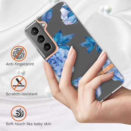 For Samsung Galaxy S22+ Flowers and Plants Series IMD TPU Phone Case(Orchid Peony)-garmade.com