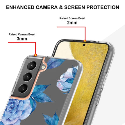 For Samsung Galaxy S22+ Flowers and Plants Series IMD TPU Phone Case(Orchid Peony)-garmade.com