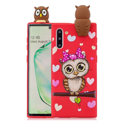 For Galaxy Note 10 Shockproof Cartoon TPU Protective Case(Red Owl)-garmade.com