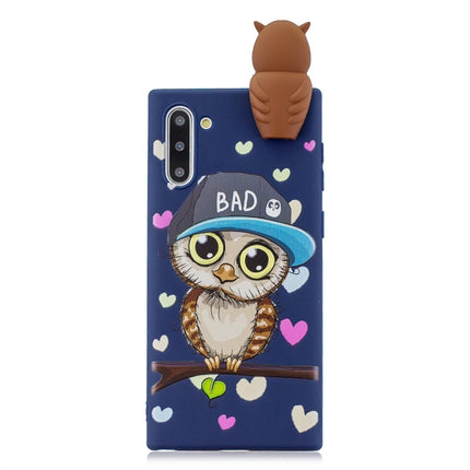 For Galaxy Note 10 Shockproof Cartoon TPU Protective Case(Blue Owl)-garmade.com