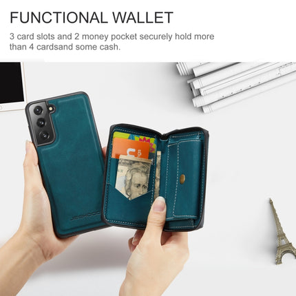 For Samsung Galaxy S22+ 5G JEEHOOD Magnetic Zipper Horizontal Flip Phone Leather Case(Blue)-garmade.com