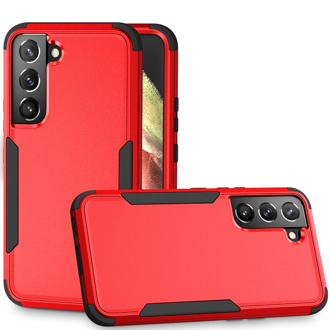 For Samsung Galaxy S22 5G TPU + PC Shockproof Phone Case(Red+Black)-garmade.com