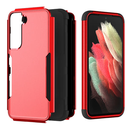 For Samsung Galaxy S22 5G TPU + PC Shockproof Phone Case(Red+Black)-garmade.com