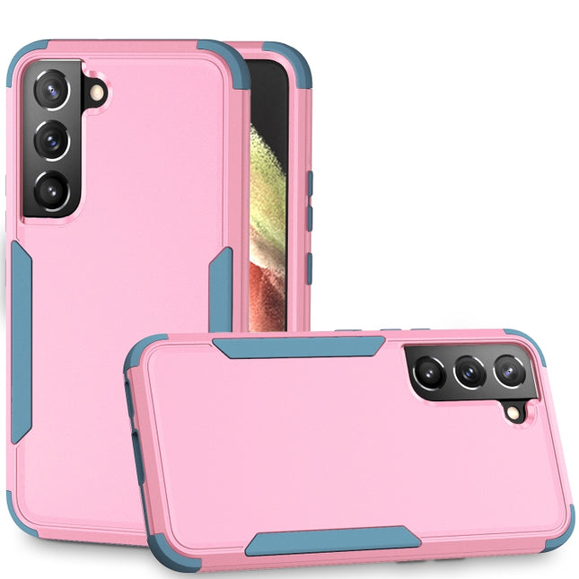 For Samsung Galaxy S22 5G TPU + PC Shockproof Phone Case(Pink+Blue)-garmade.com