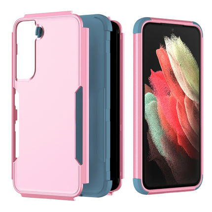 For Samsung Galaxy S22 5G TPU + PC Shockproof Phone Case(Pink+Blue)-garmade.com