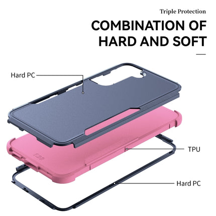 For Samsung Galaxy S22+ 5G TPU + PC Shockproof Phone Case(Royal Blue+Pink)-garmade.com