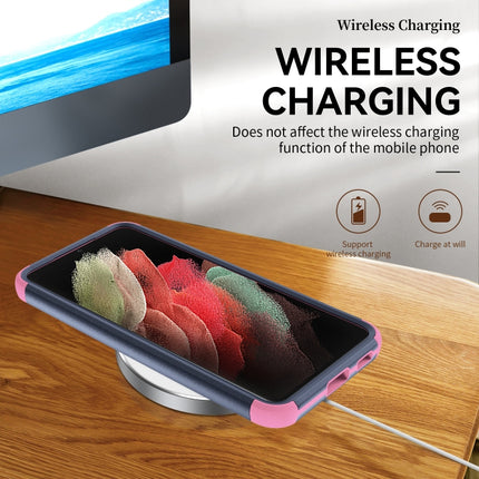For Samsung Galaxy S22+ 5G TPU + PC Shockproof Phone Case(Royal Blue+Pink)-garmade.com