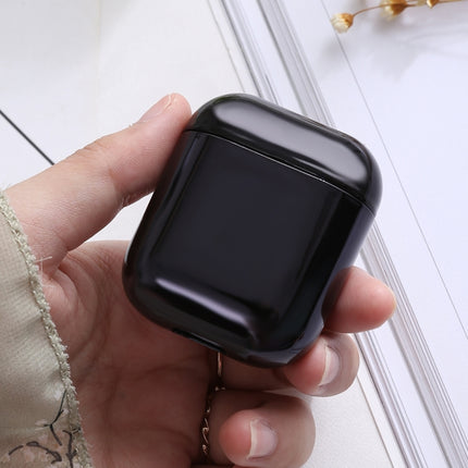 For AirPods 1/2 Electroplated PC Earphones Shockproof Protective Case(Black)-garmade.com