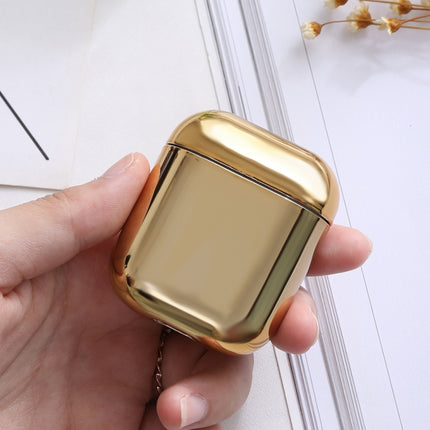 For AirPods 1/2 Electroplated PC Earphones Shockproof Protective Case(Gold)-garmade.com