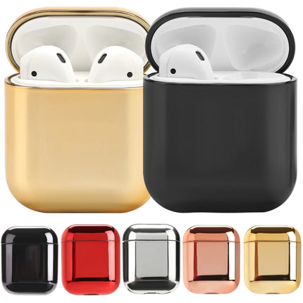 For AirPods 1/2 Electroplated PC Earphones Shockproof Protective Case(Rose Gold)-garmade.com