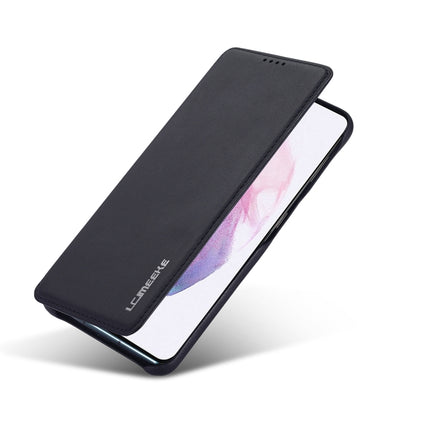 For Samsung Galaxy S22+ 5G LC.IMEEKE Hon Ancient Series Horizontal Flip Leather Phone Case(Black)-garmade.com
