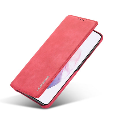 For Samsung Galaxy S22+ 5G LC.IMEEKE Hon Ancient Series Horizontal Flip Leather Phone Case(Red)-garmade.com