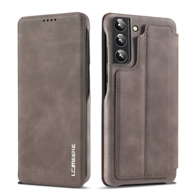 For Samsung Galaxy S22+ 5G LC.IMEEKE Hon Ancient Series Horizontal Flip Leather Phone Case(Coffee)-garmade.com