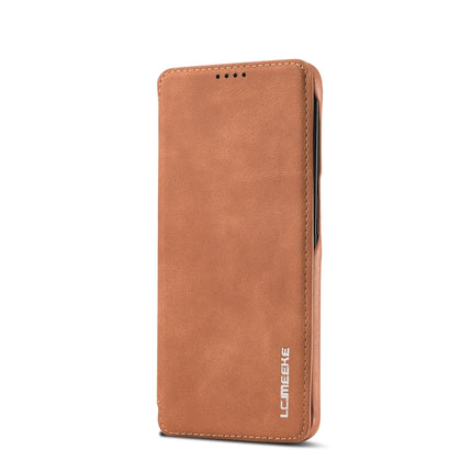 For Samsung Galaxy S22+ 5G LC.IMEEKE Hon Ancient Series Horizontal Flip Leather Phone Case(Brown)-garmade.com