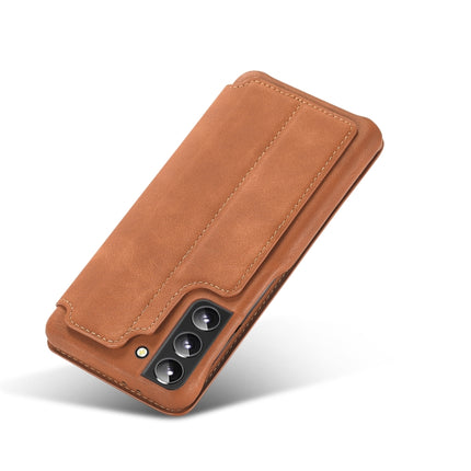 For Samsung Galaxy S22+ 5G LC.IMEEKE Hon Ancient Series Horizontal Flip Leather Phone Case(Brown)-garmade.com