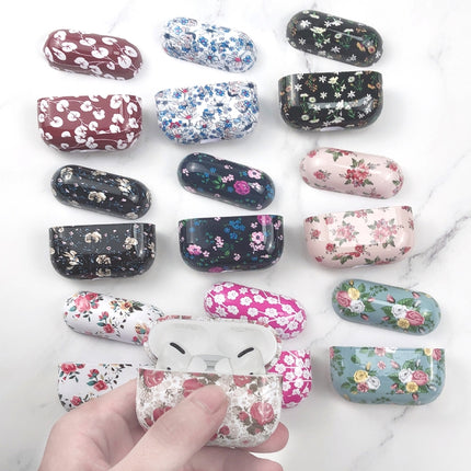 For AirPods Pro Floral Pattern Wireless Earphone Protective Case(9)-garmade.com