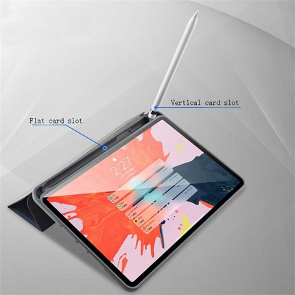 For iPad 9.7 Mutural Exquisite Series Cloth Texture PU+TPU Leather Case with 3-Fold Holder & Pen Slot & Sleep & Wake-up Function(Green)-garmade.com