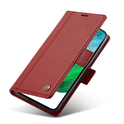 For Samsung Galaxy S22 LC.IMEEKE PU + TPU Skin-friendly Feeling Leather Phone Case(Red)-garmade.com