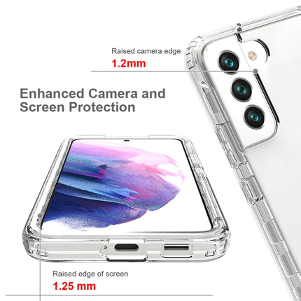 For Samsung Galaxy S22 5G Transparency Two-color Gradient PC+TPU Phone Case(Red)-garmade.com
